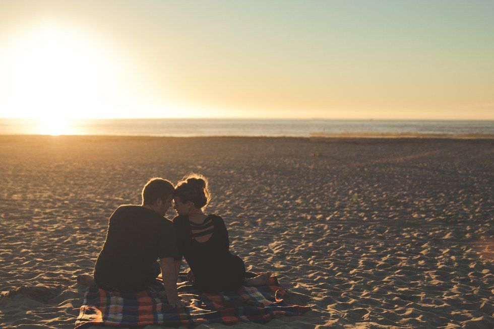 couple on the beach