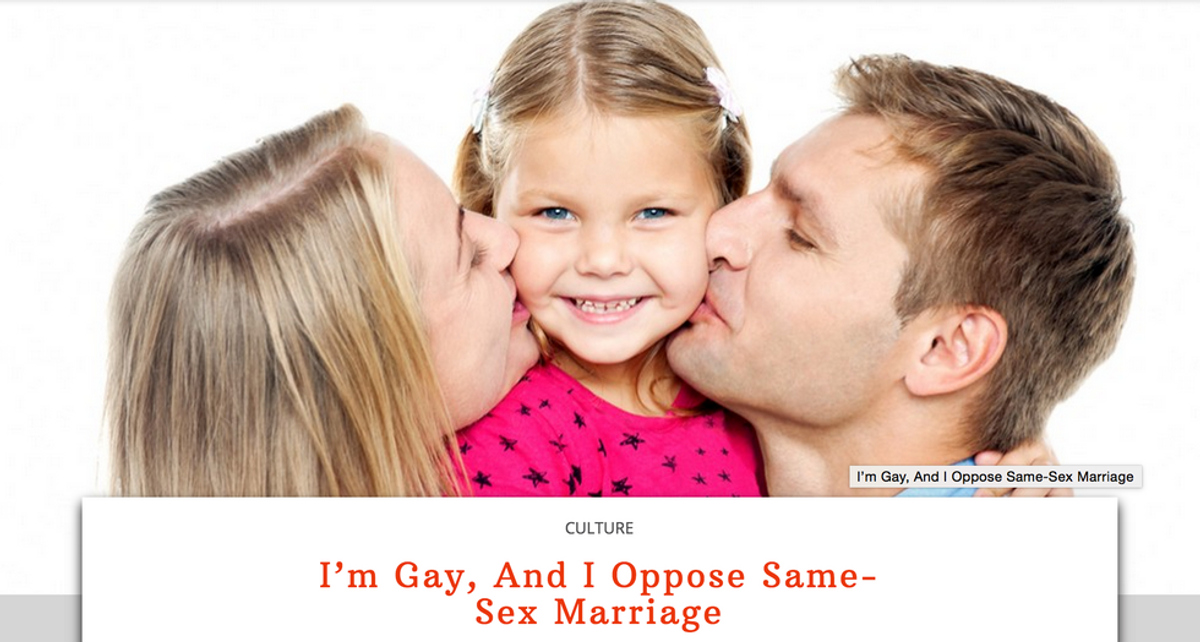 A Response To "I'm Gay, And I Oppose Same-Sex Marriage"