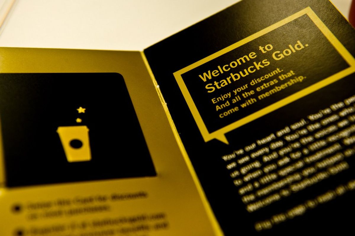 My Starbucks Gold Card