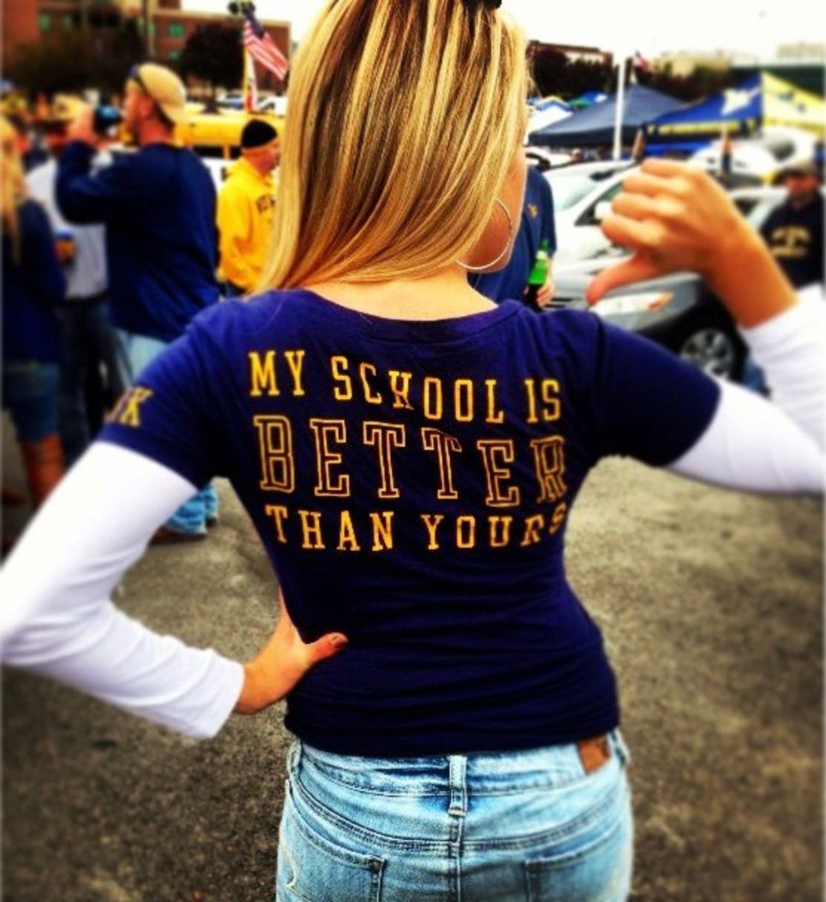 Signs it's Game Day at West Virginia University