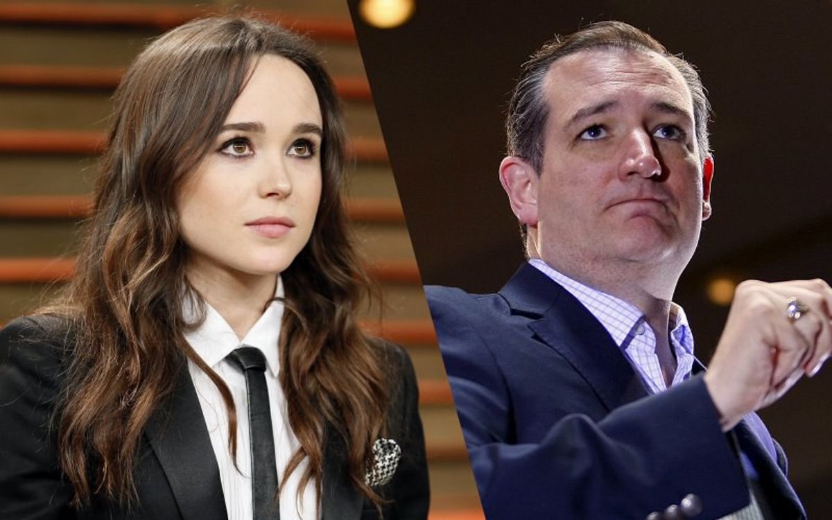 Ellen Page And Ted Cruz At The Iowa State Fair