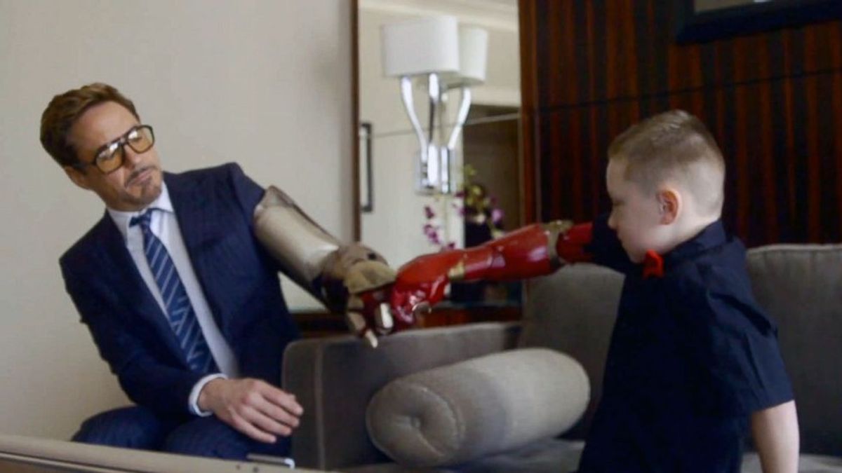 Boy Receives Bionic Arm From Iron Man