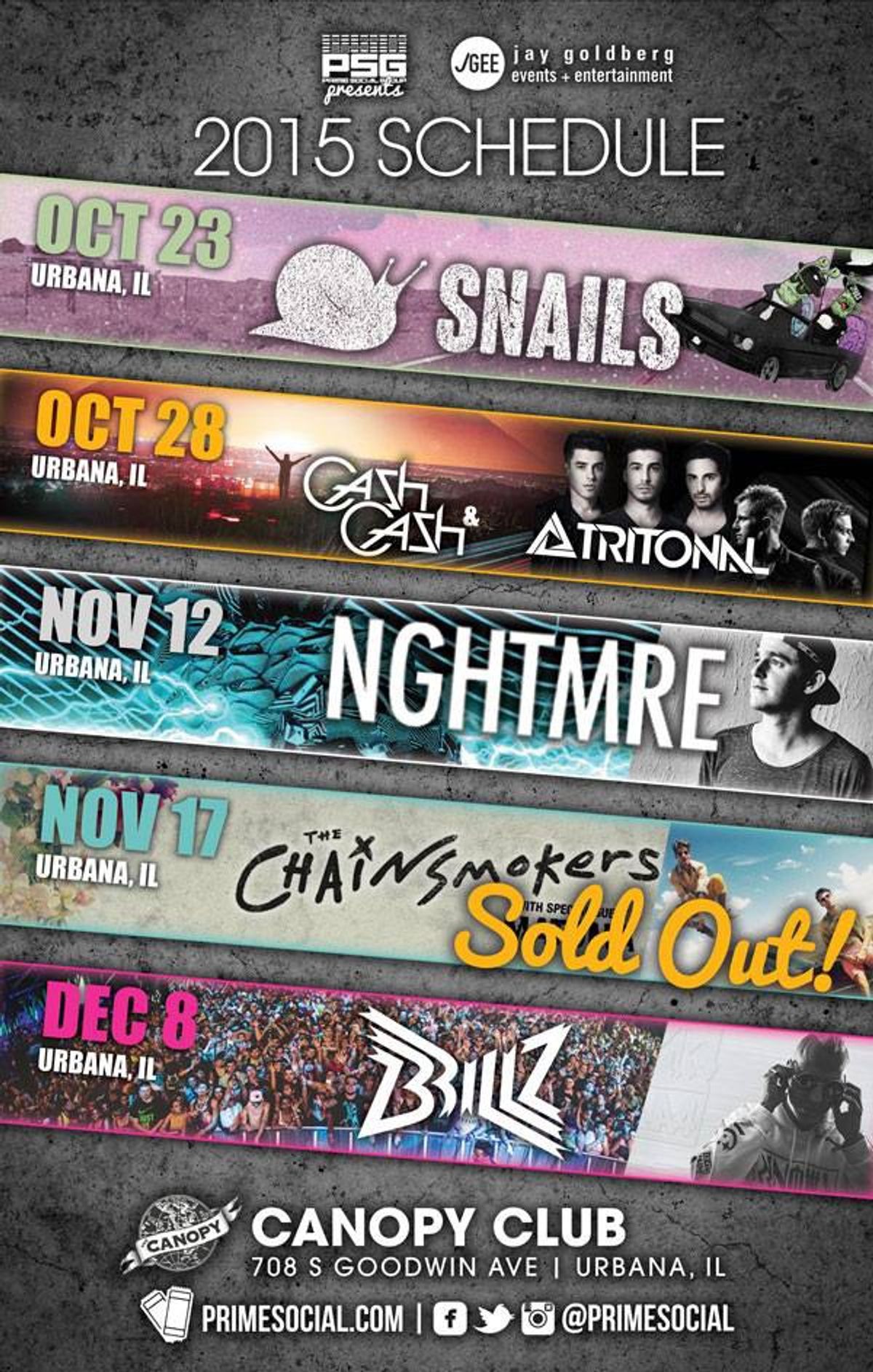 SNAILS, Cash Cash and TRITONAL, to bring Undeniably Unique Sets to Canopy