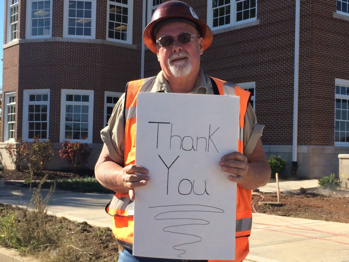 Student Surprises Union Construction Team