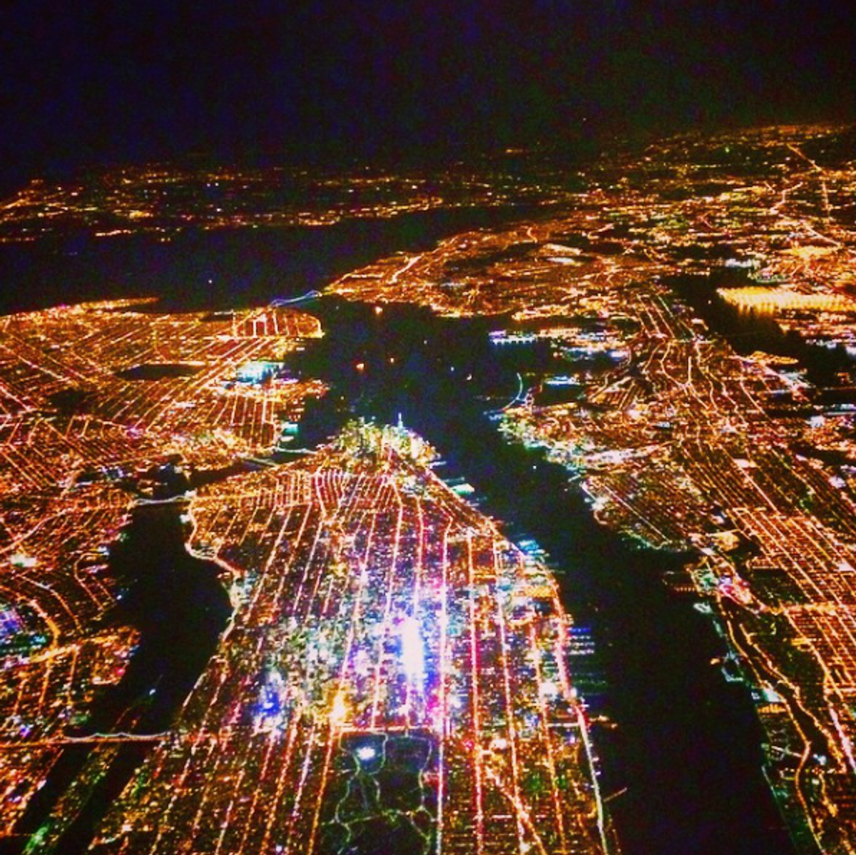 Why I Cried As I Flew Over The Lights Of New York