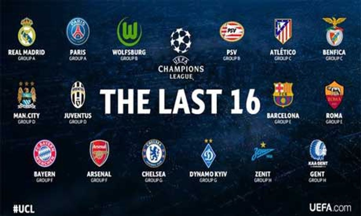 Champions' League 2016 Round Of 16 Predictions