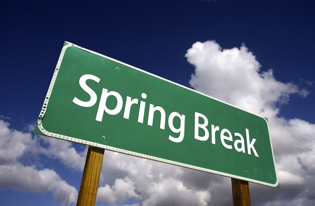 Spring break sign