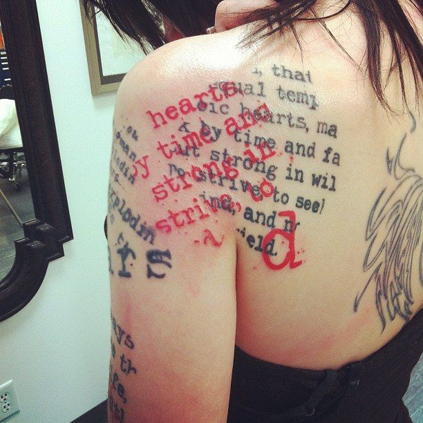Literary tattoos fuse flesh and fiction