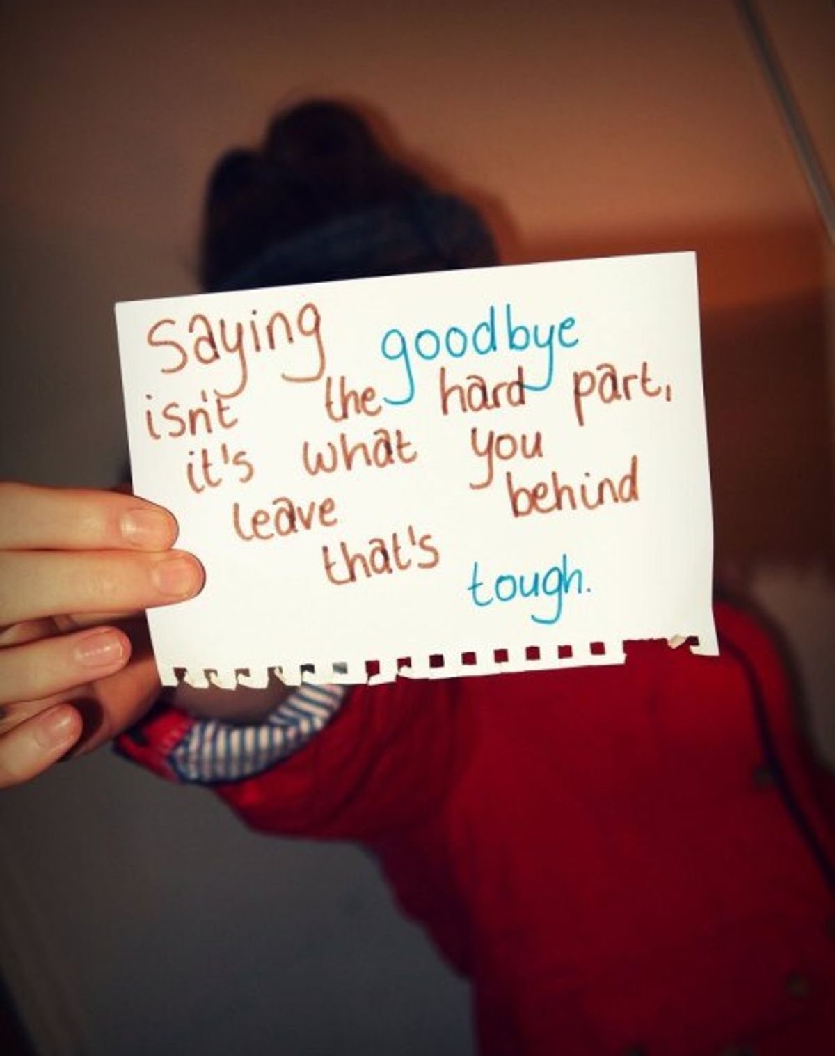 Saying Goodbye