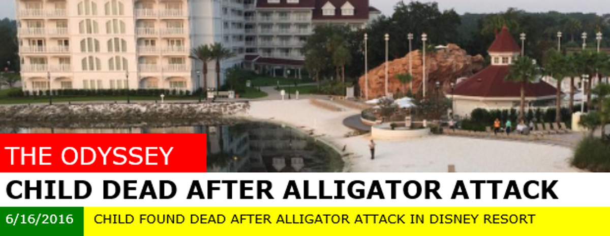 Remains Of Child Attacked By Alligator At Walt Disney World Found