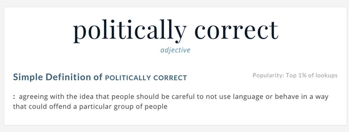 Political Correctness In A Modern World