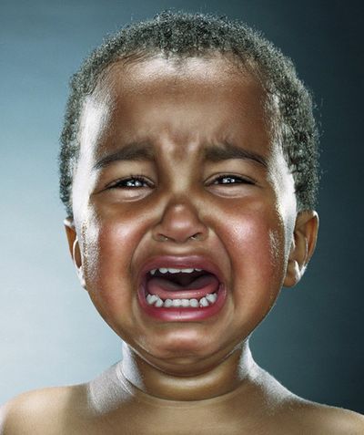 crying black kid