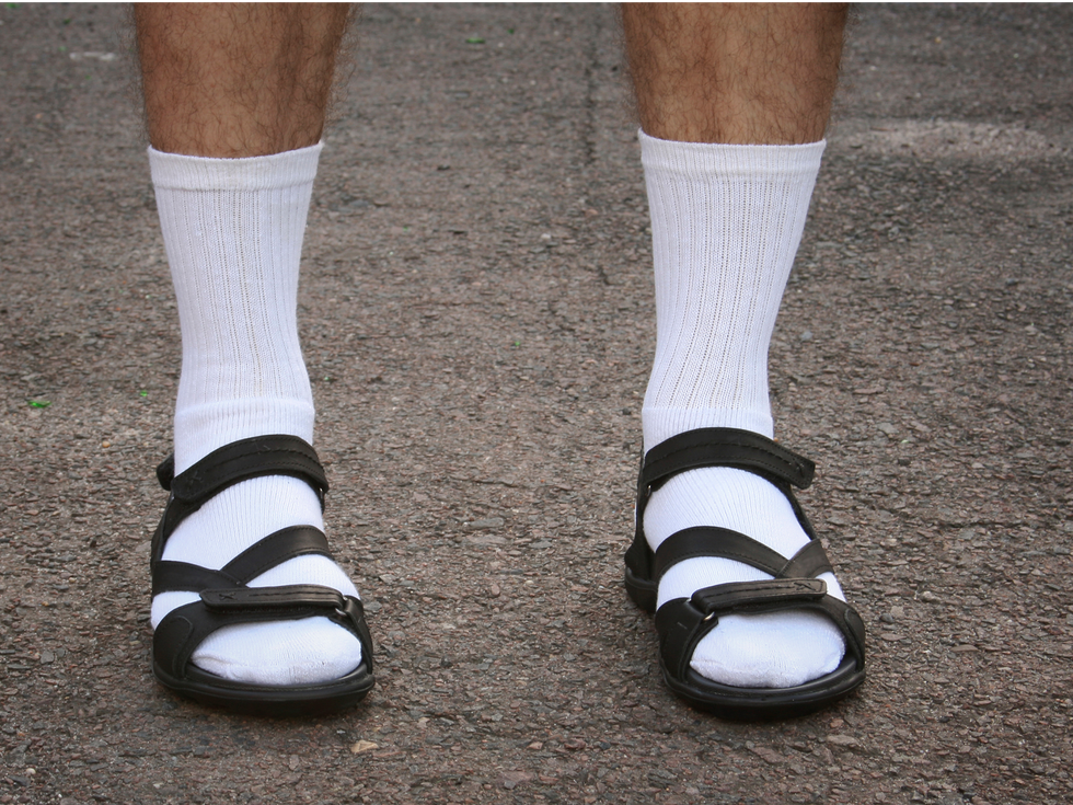 Sandals and socks in the autumn sunshine | Tan leather Jesus… | Flickr