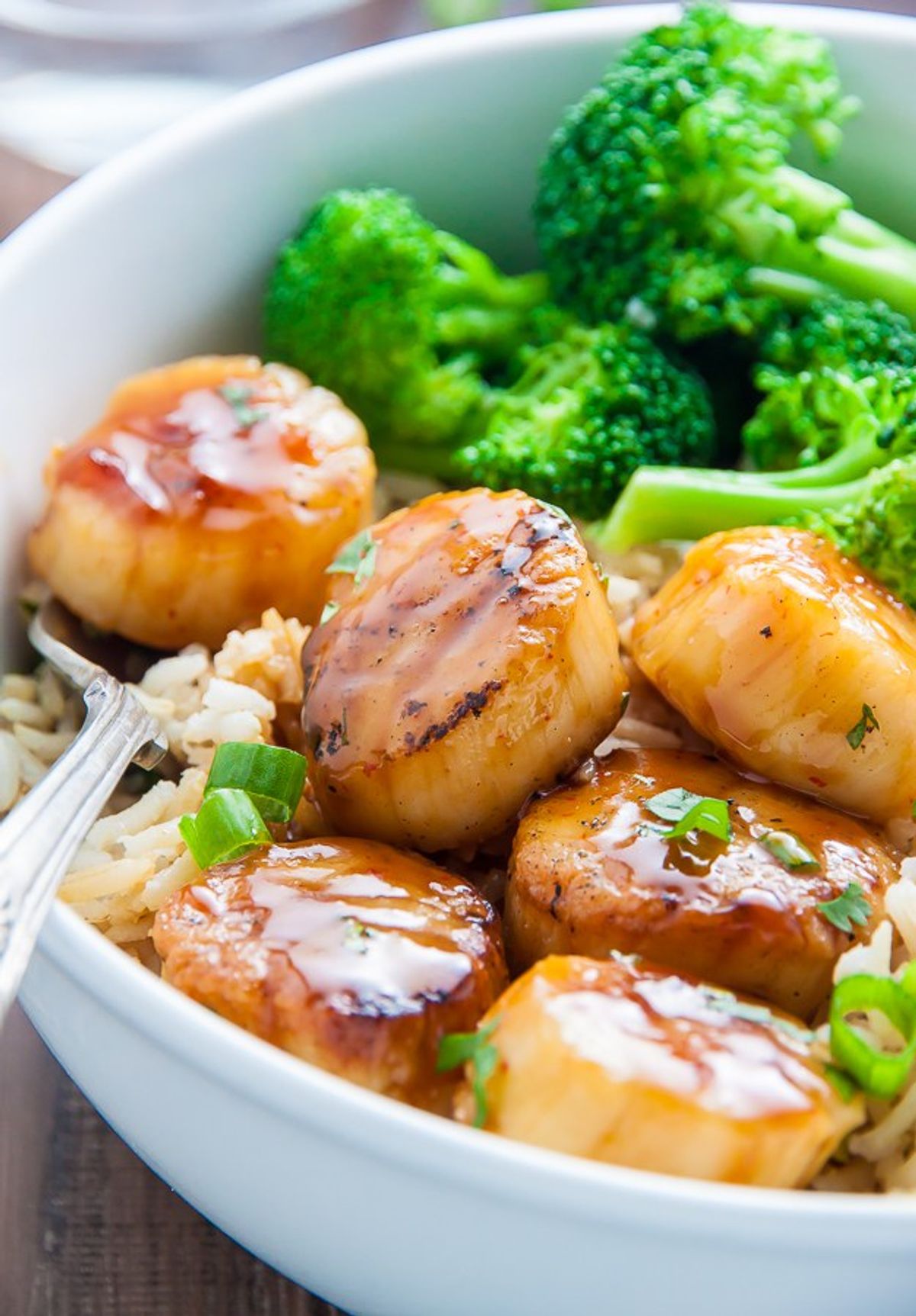 Honey Glazed Scallops