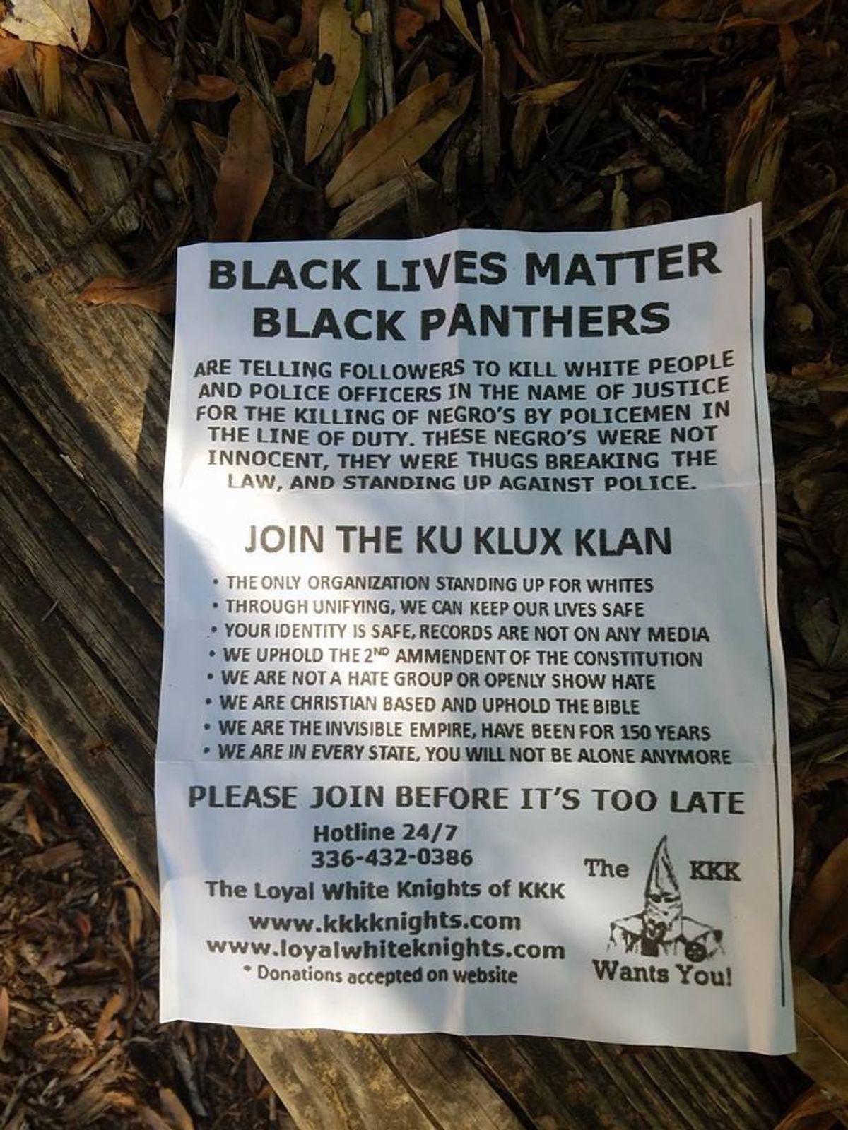 The KKK is Recruiting on Clemson's Campus