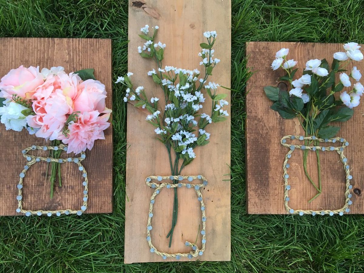 DIY Flower Wall Art