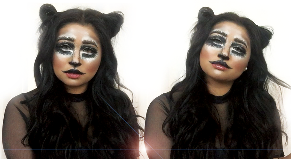 Halloween Panda Bear Makeup Tutorial
