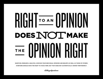 Opinions Can Be Wrong | The Odyssey Online