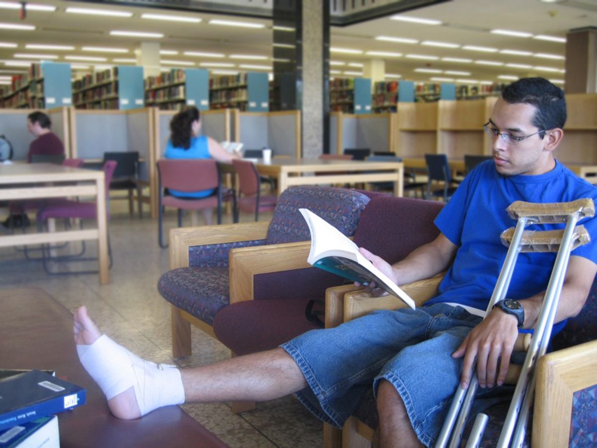 Five Struggles of College on Crutches