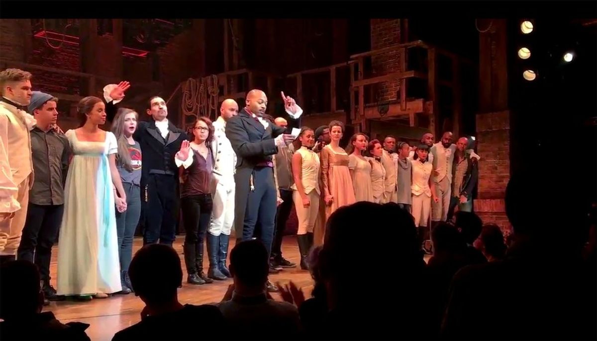 Pence Strikes A Chord At "Hamilton"