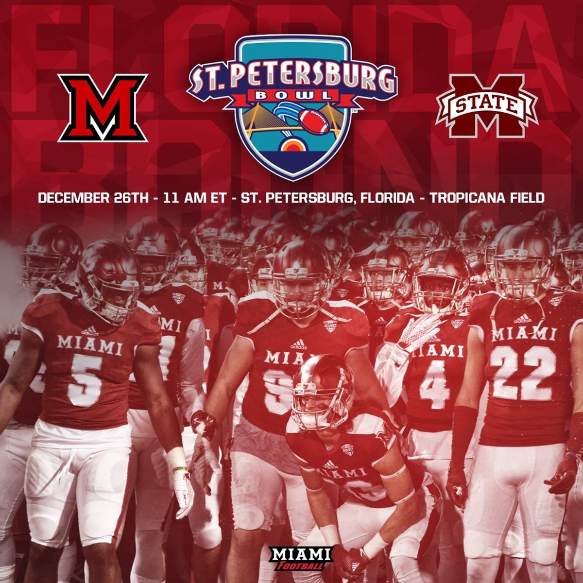 Miami RedHawks Football Heads To St. Petersburg Bowl