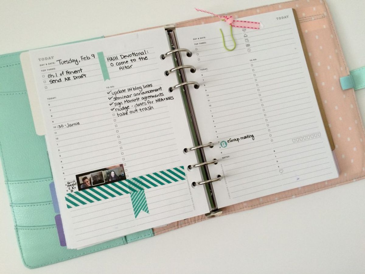 How To Keep A College Day Planner