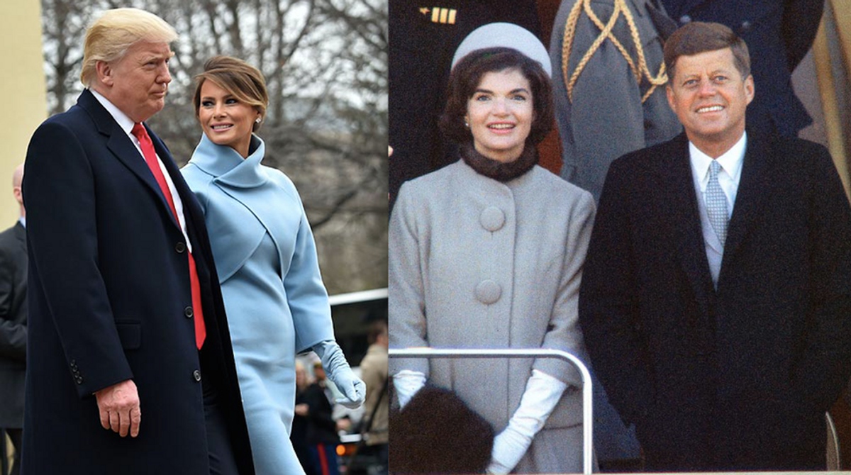 Melania Trump Channels Jackie O In Powder Blue