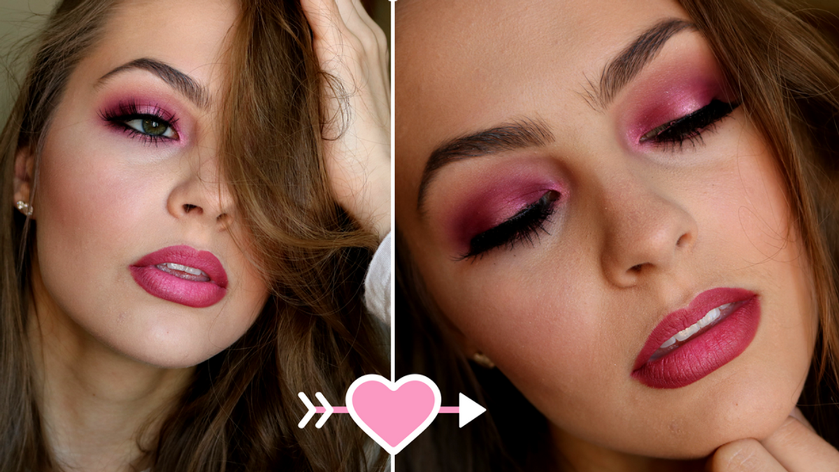 Glittery Pink Halo Eye | Valentine's Day Tutorial