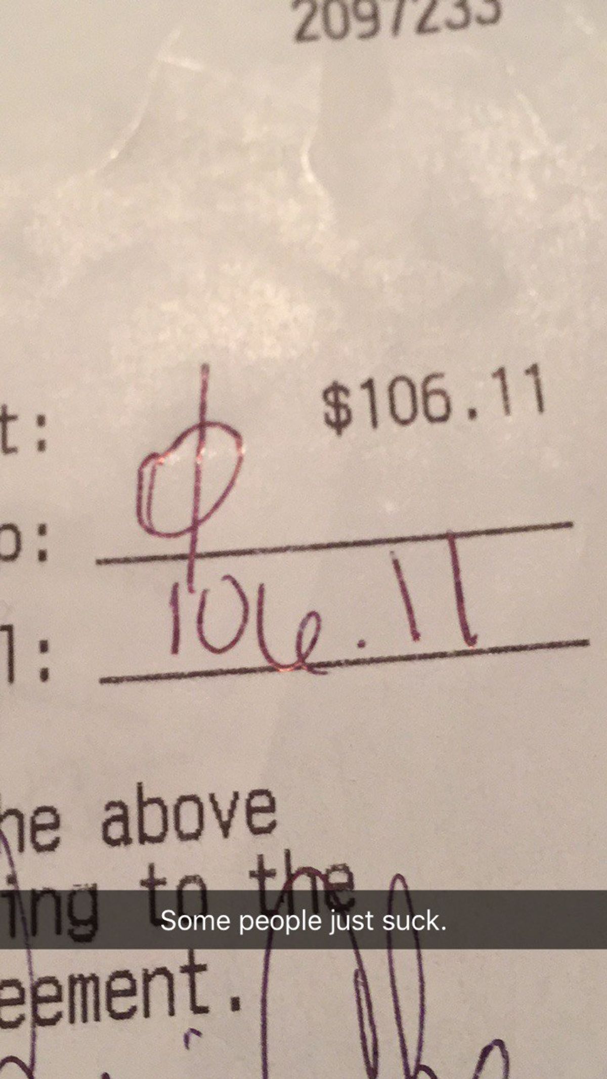 To The Lady Who Didn't Tip Me