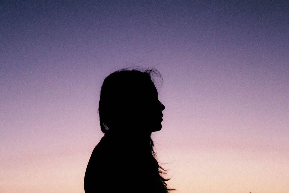 girl and sunset