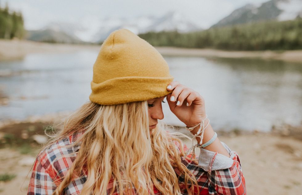 girl with a hat