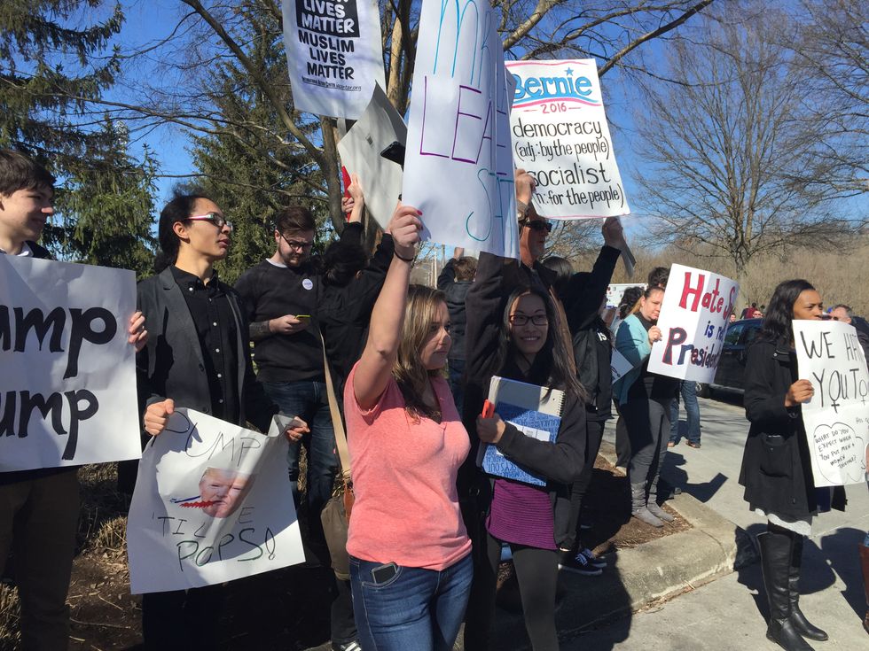 Trump Rally At Radford: Stuck In A Crowd Outside