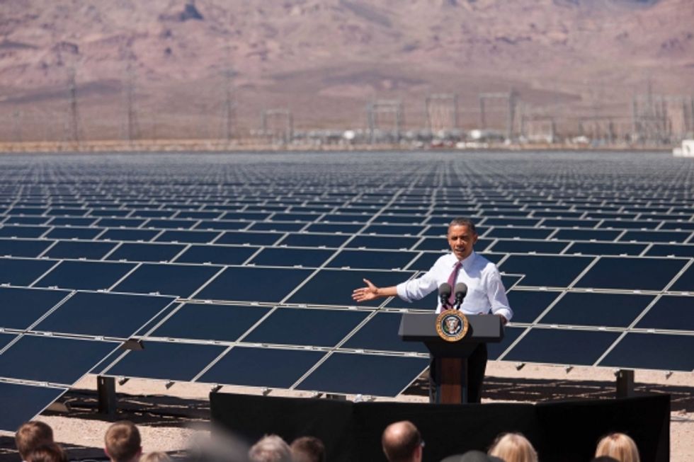 Solar Panels Line The Roof Of The White House