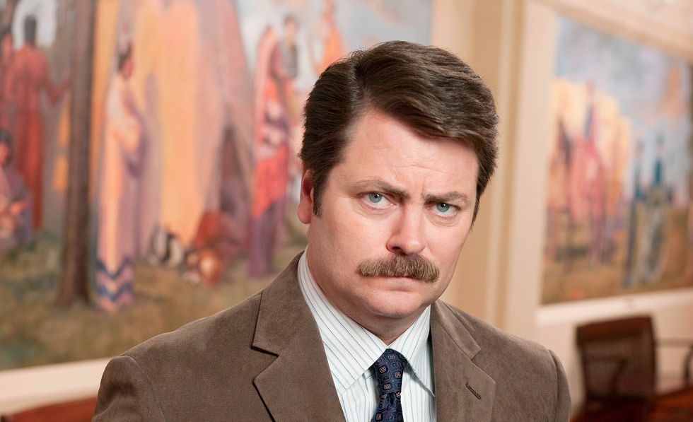 An Introvert's First Week Of College, As Told By Ron Swanson