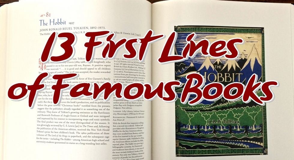 13 First Lines Of Famous Books