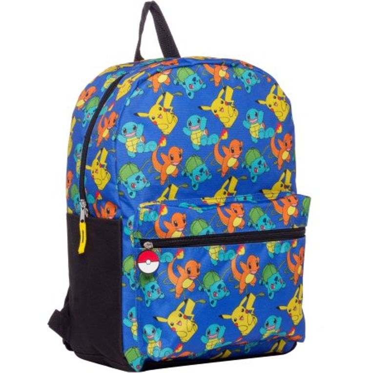 Pokemon 3d Pikachu Bulbasaur Squirtle Charmander 14 Kids School Backpack  Multicoloured : Target