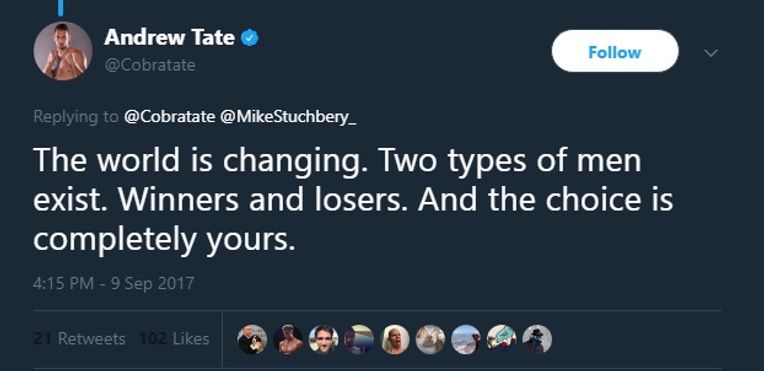 Andrew Tate tweet on depression provokes heavy backlash