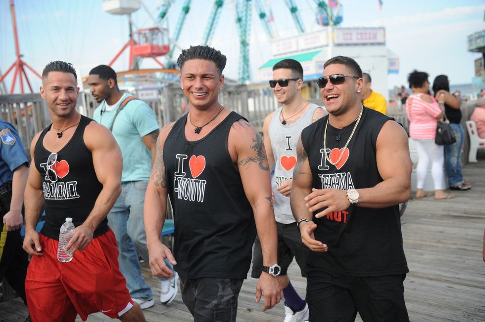 Jersey Shore Gets Pumped  Shore outfits, Jersey shore, The situation jersey  shore
