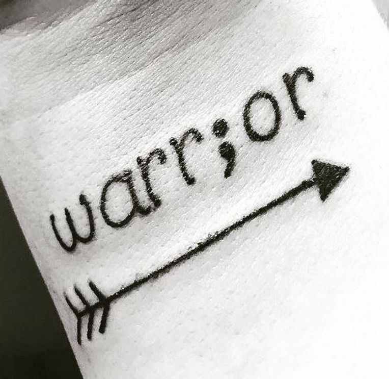 warrior word tattoo