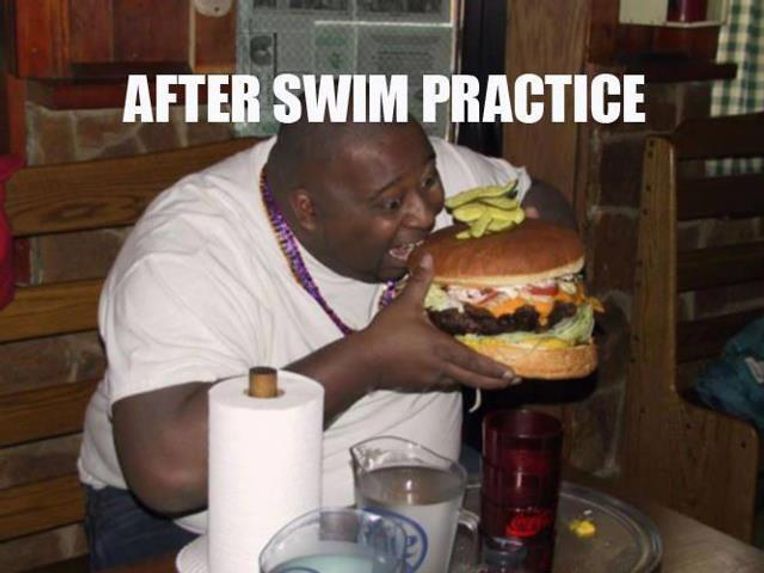 after swim practice