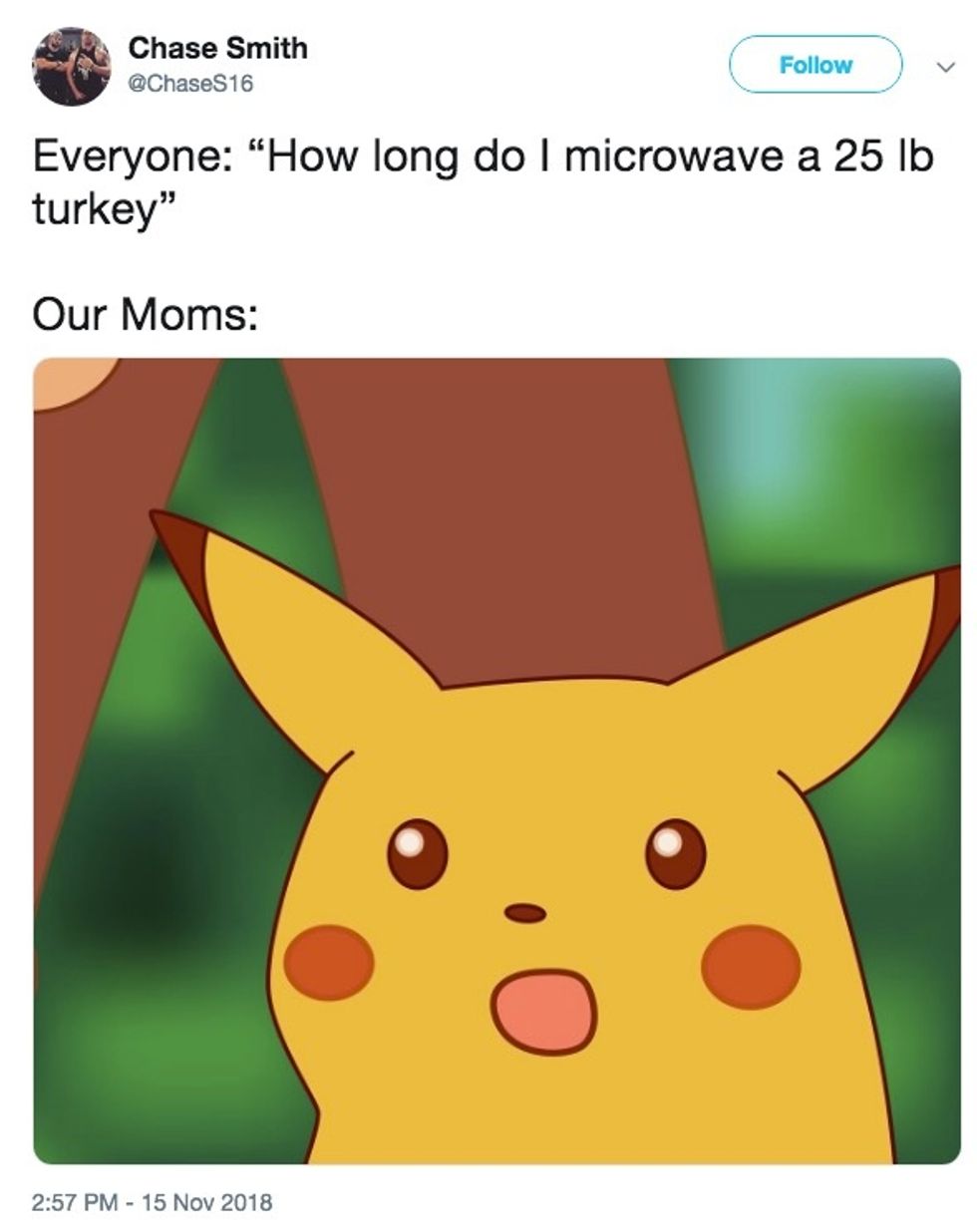 Everyone: make a surprised Pikachu meme. Me: makes a Surprised