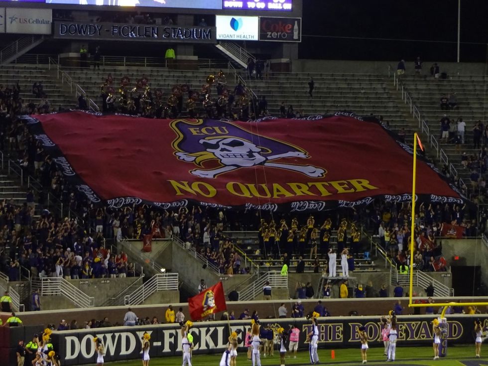 Most beautiful sunset over Dowdy Ficklen Stadium after ECU