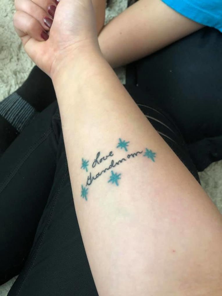 small star tattoos on foot