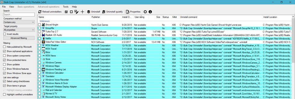 Software Review: Bulk Crap Uninstaller