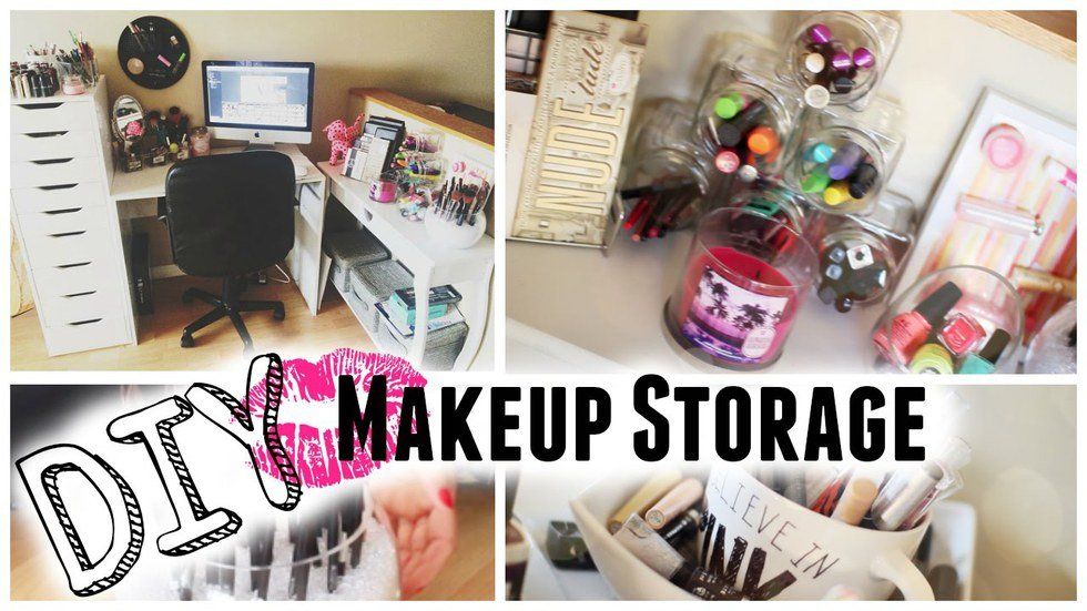 DIY Makeup Storage