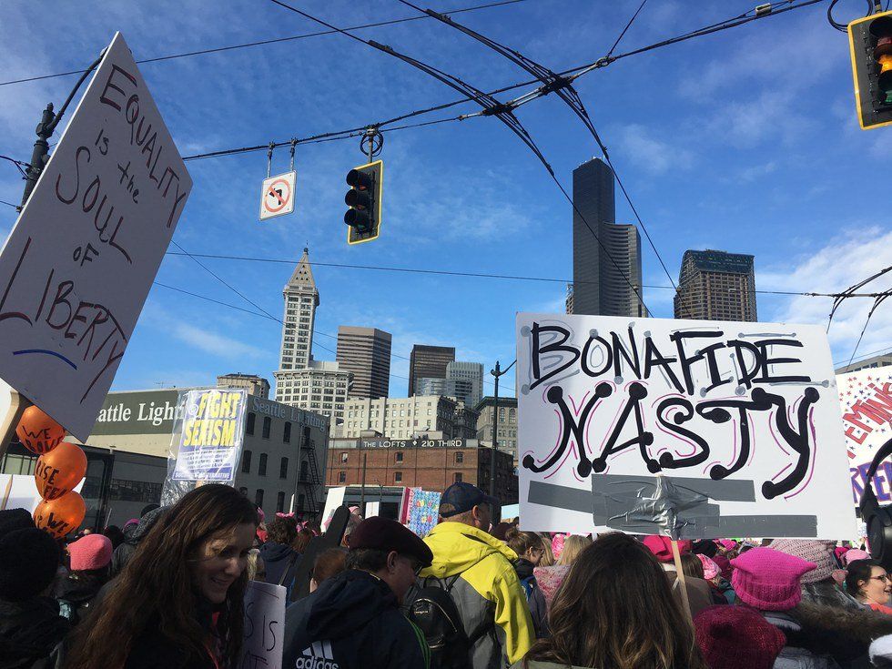 The Best Signs From The Women's March In Seattle