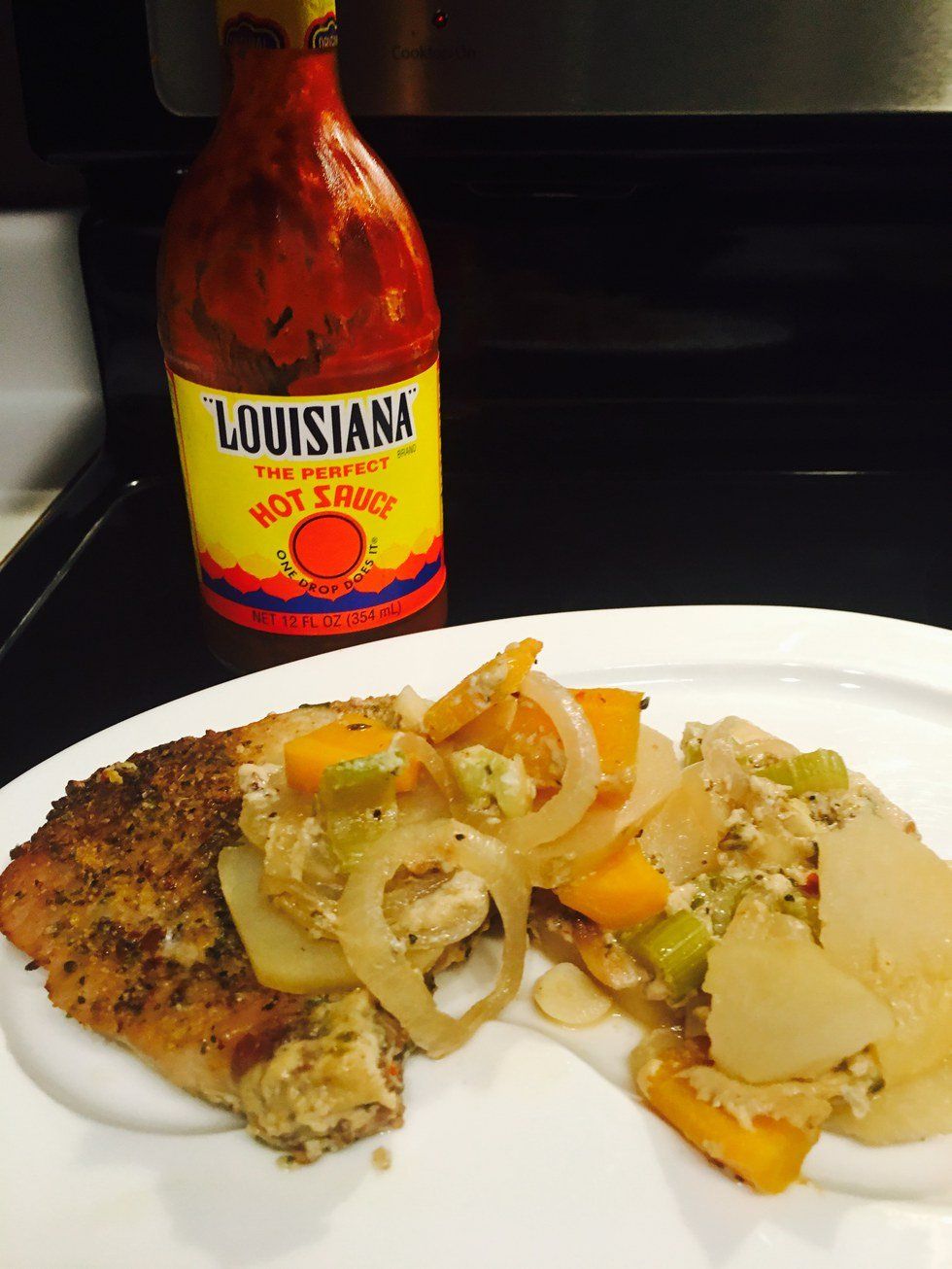 Mckern's Louisiana Hot Sauce SmotheredPork Chops