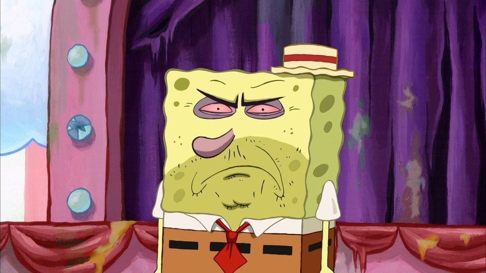 6 Stages Of Going Out Without Makeup As Told By Spongebob