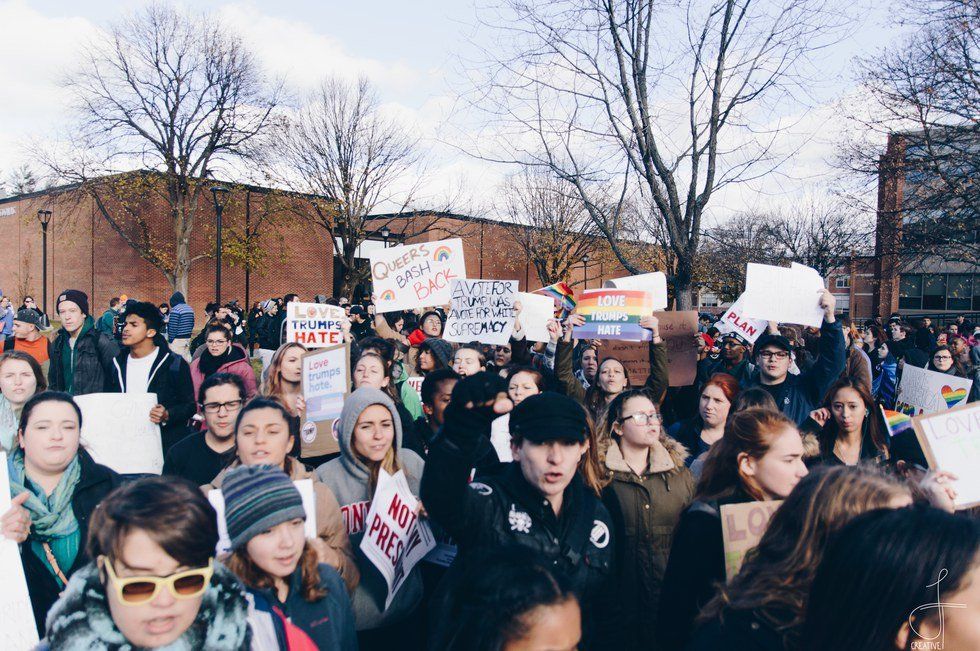 SUNY Oneonta's Anti-Trump Protest