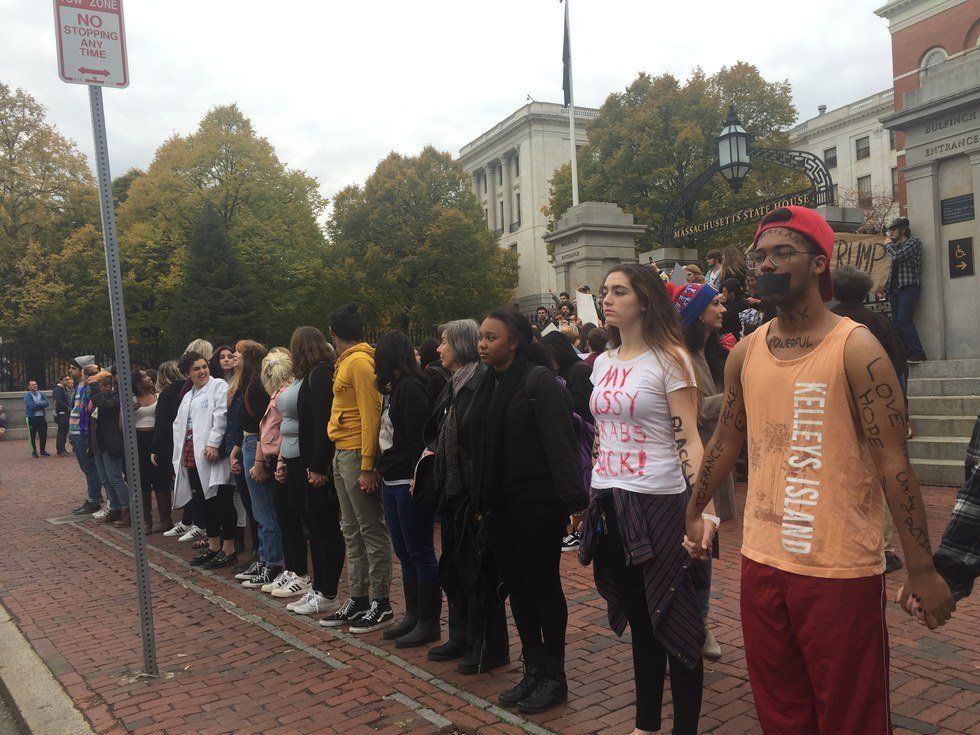 Protest In Boston Common: Not My President